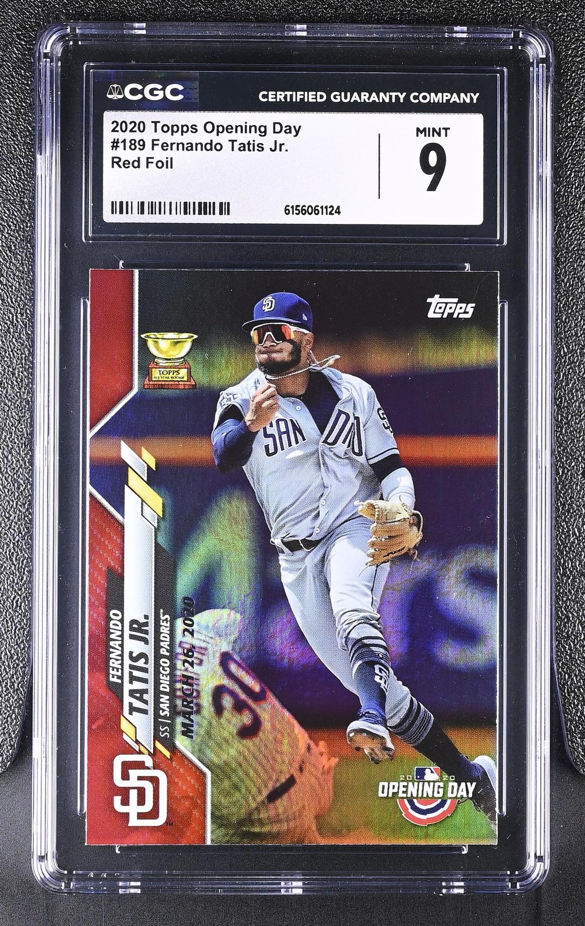 2020 Opening Day #189 Fernando Tatis Jr. Red Foil CGC 9