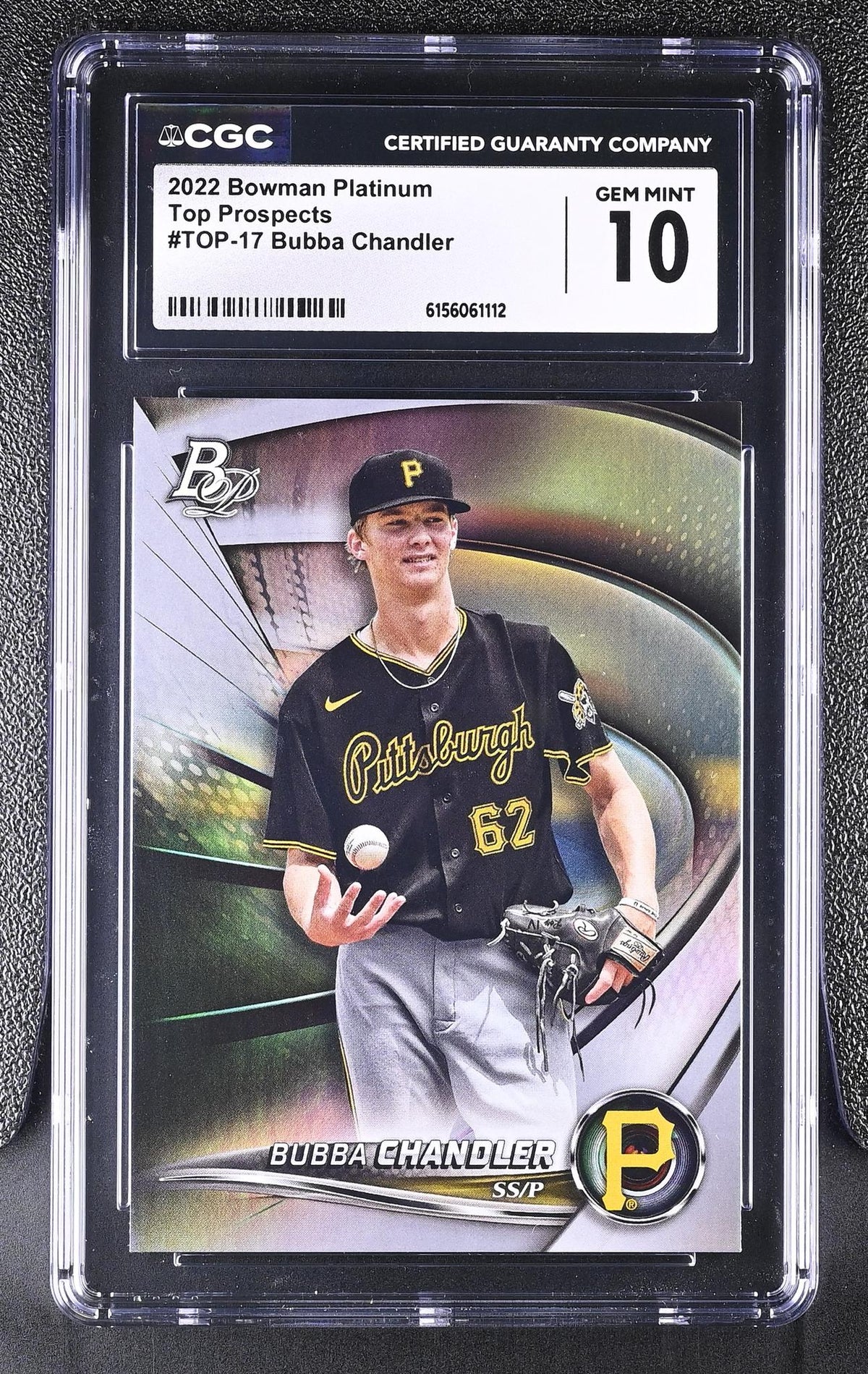 2022 Bowman Platinum #TOP-17 Bubba Chandler Top Prospects CGC 10