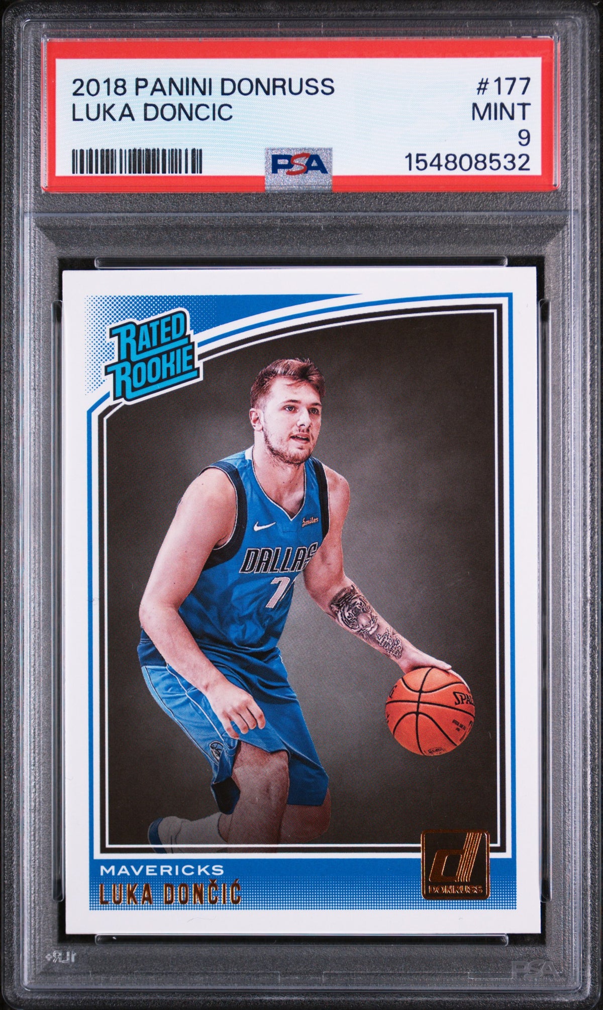 2018 Donruss Rated Rookie Luka Doncic #177 PSA 9