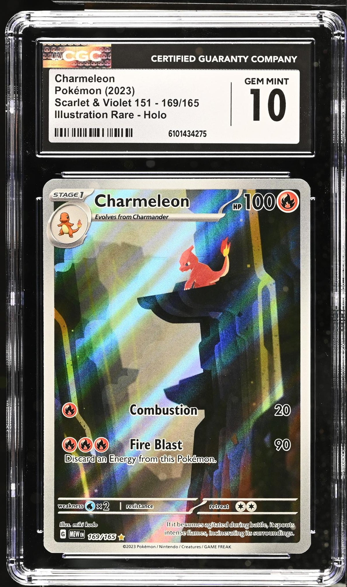 2023 Scarlet & Violet #169/165 Charmeleon Illustration Rare - Holo CGC 10