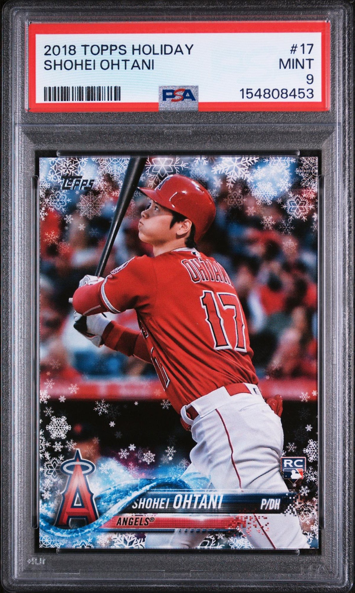 2018 Topps Holiday Snowflake Shohei Ohtani #HMW17 PSA 9