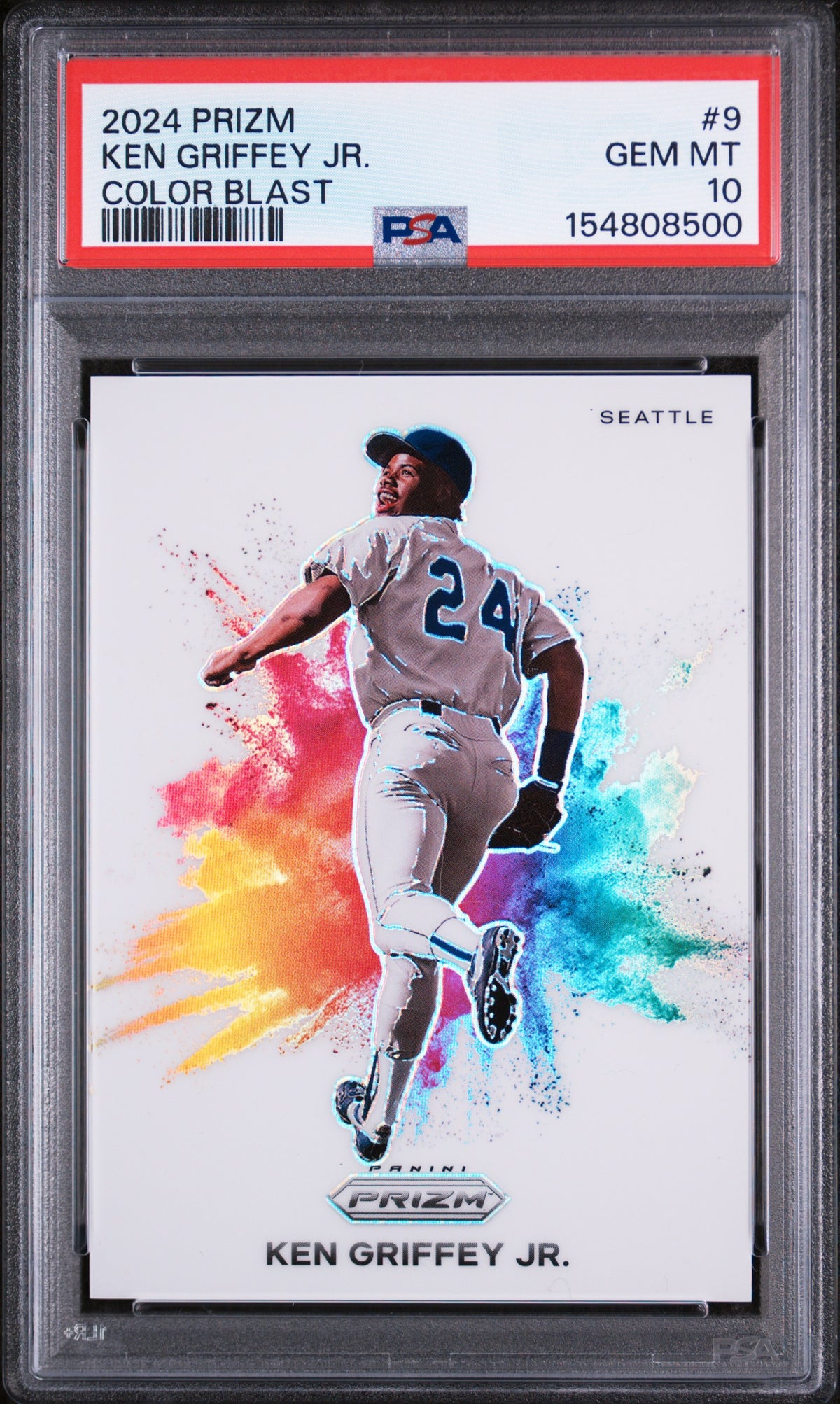 2024 Panini Prizm Color Blast Ken Griffey Jr. #9 PSA 10