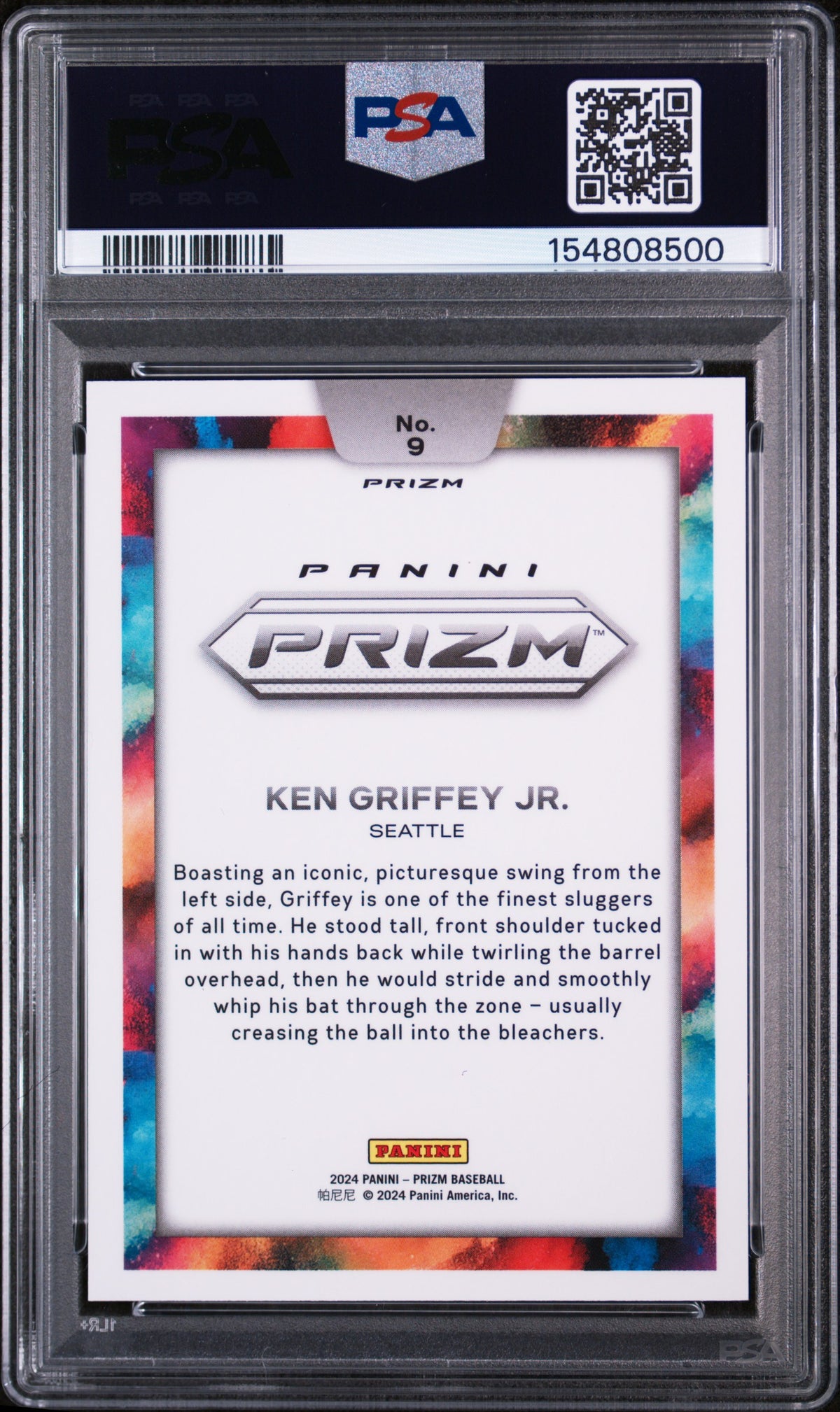 2024 Panini Prizm Color Blast Ken Griffey Jr. #9 PSA 10
