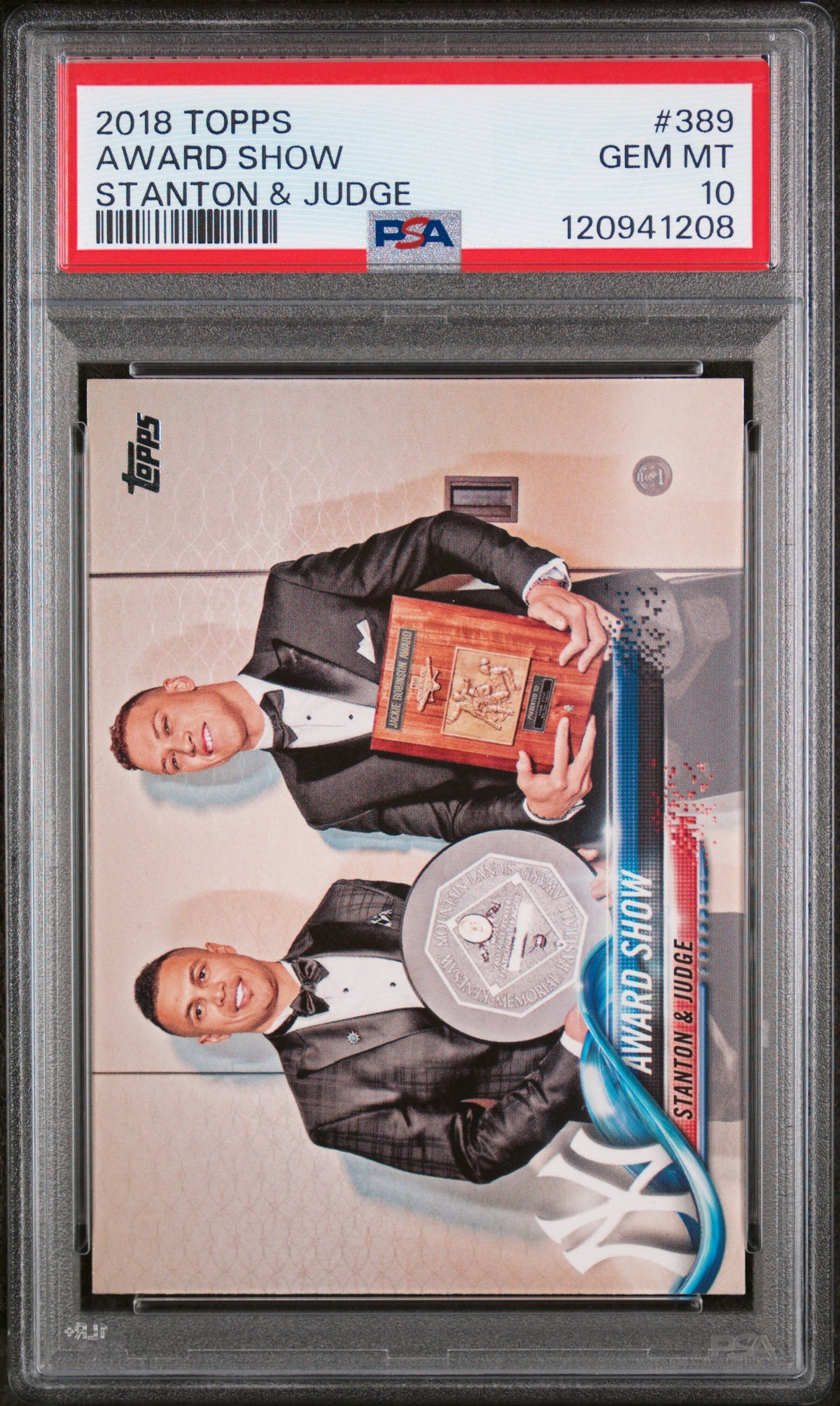 2018 Topps Aaron Judge/Giancarlo Stanton #389 PSA 10