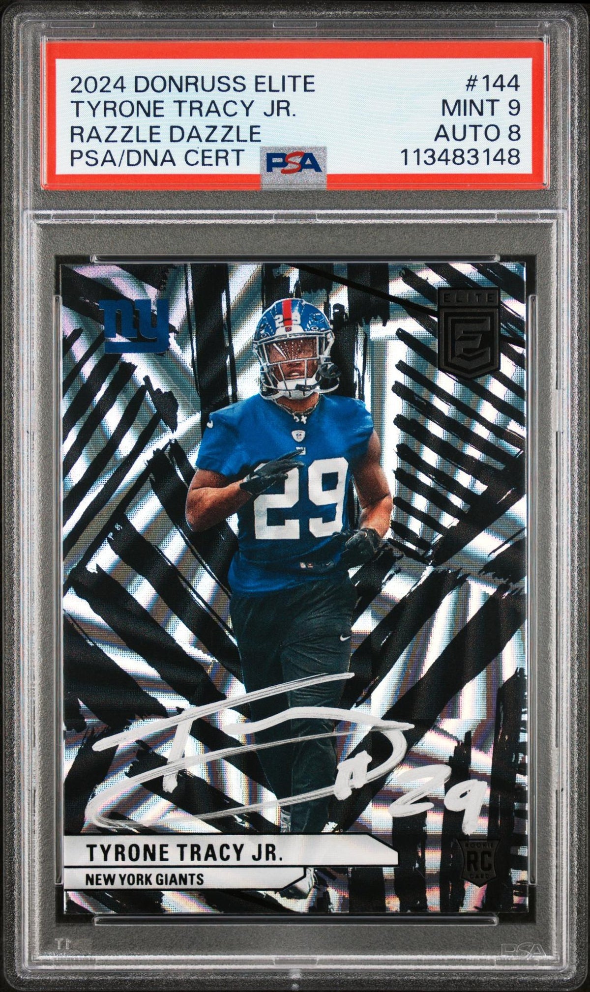 2024 Panini Elite Razzle Dazzle Tyrone Tracy Jr. #144 PSA 9