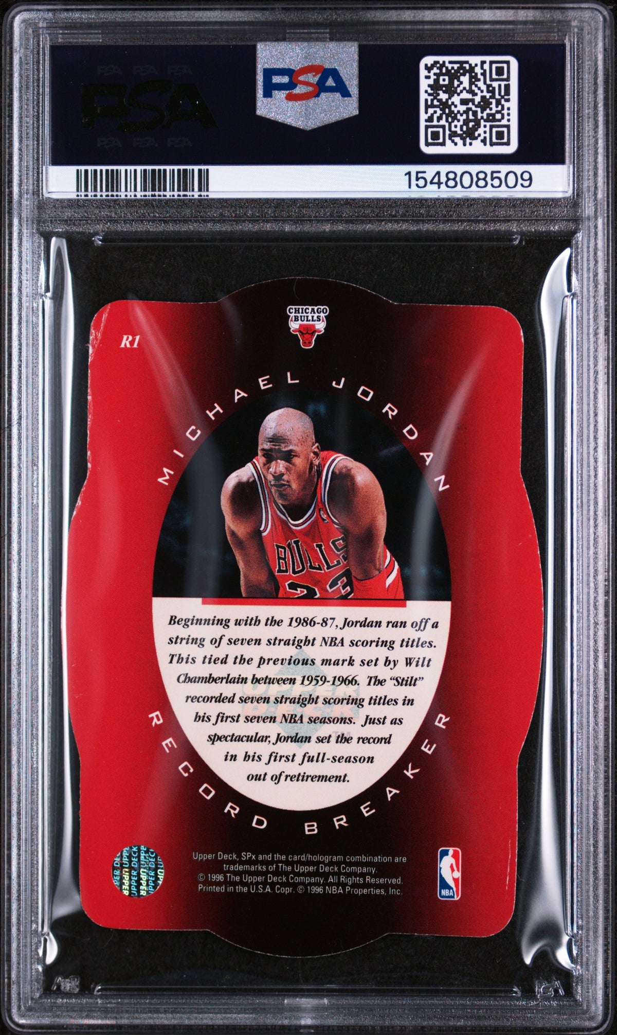 1996 Spx Record Breaker Michael Jordan #R1 PSA 6