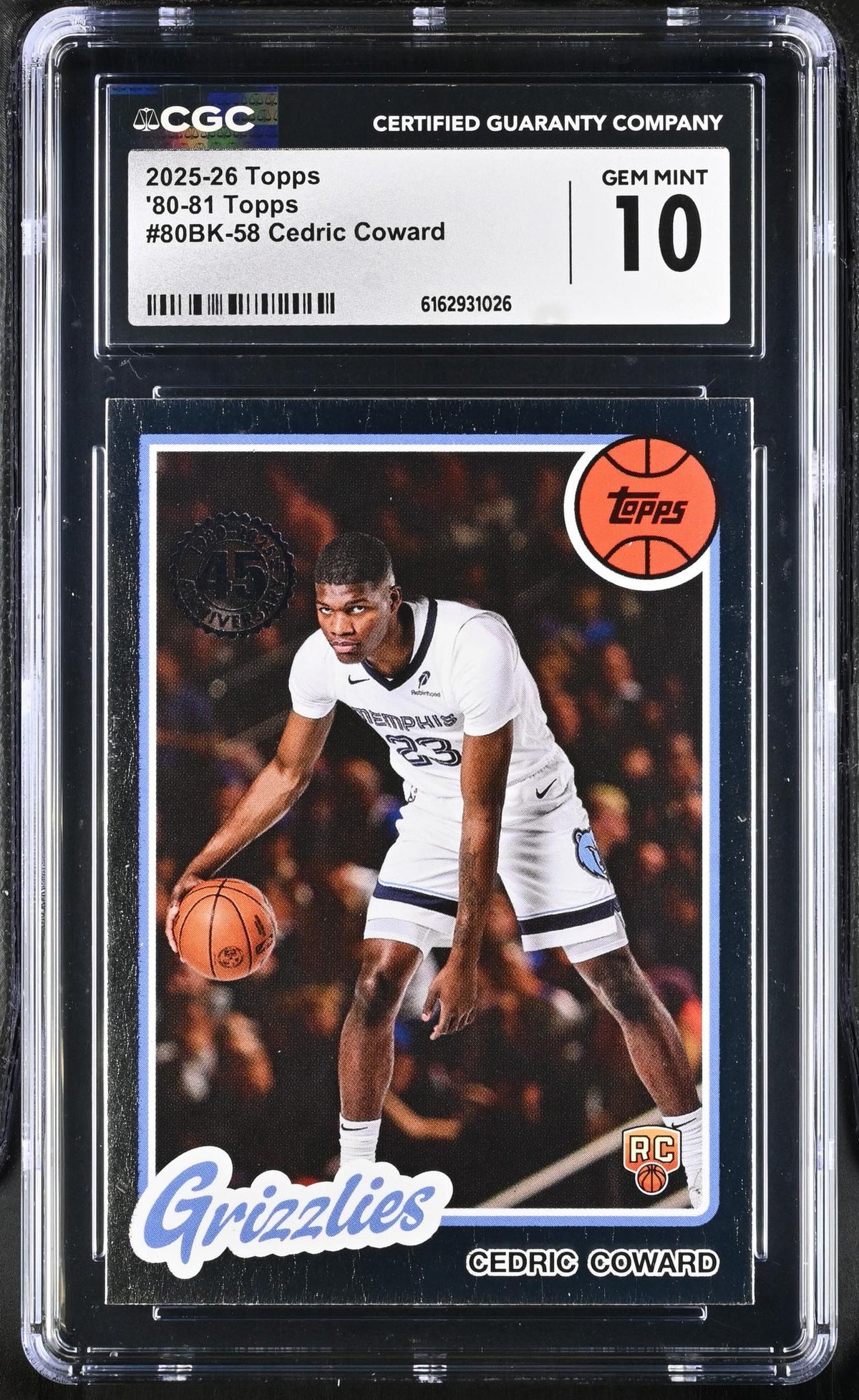 2025 Topps #80BK-58 Cedric Coward CGC 10