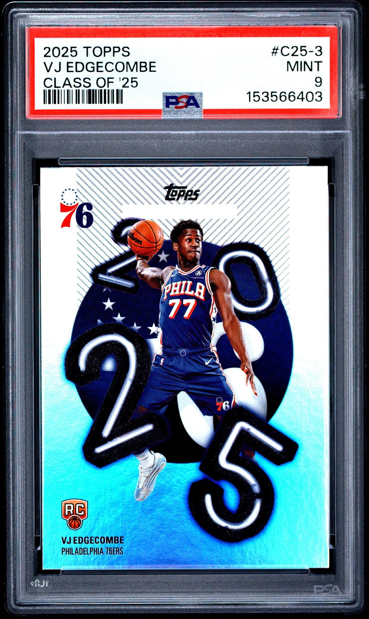 2025 Topps Class of '25 Vj Edgecombe #C25-3 PSA 9