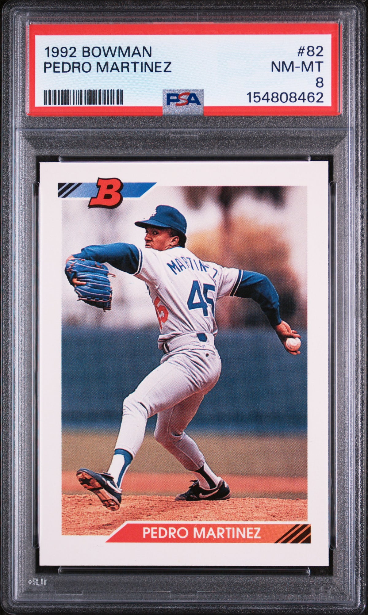 1992 Bowman Pedro Martinez #82 PSA 8
