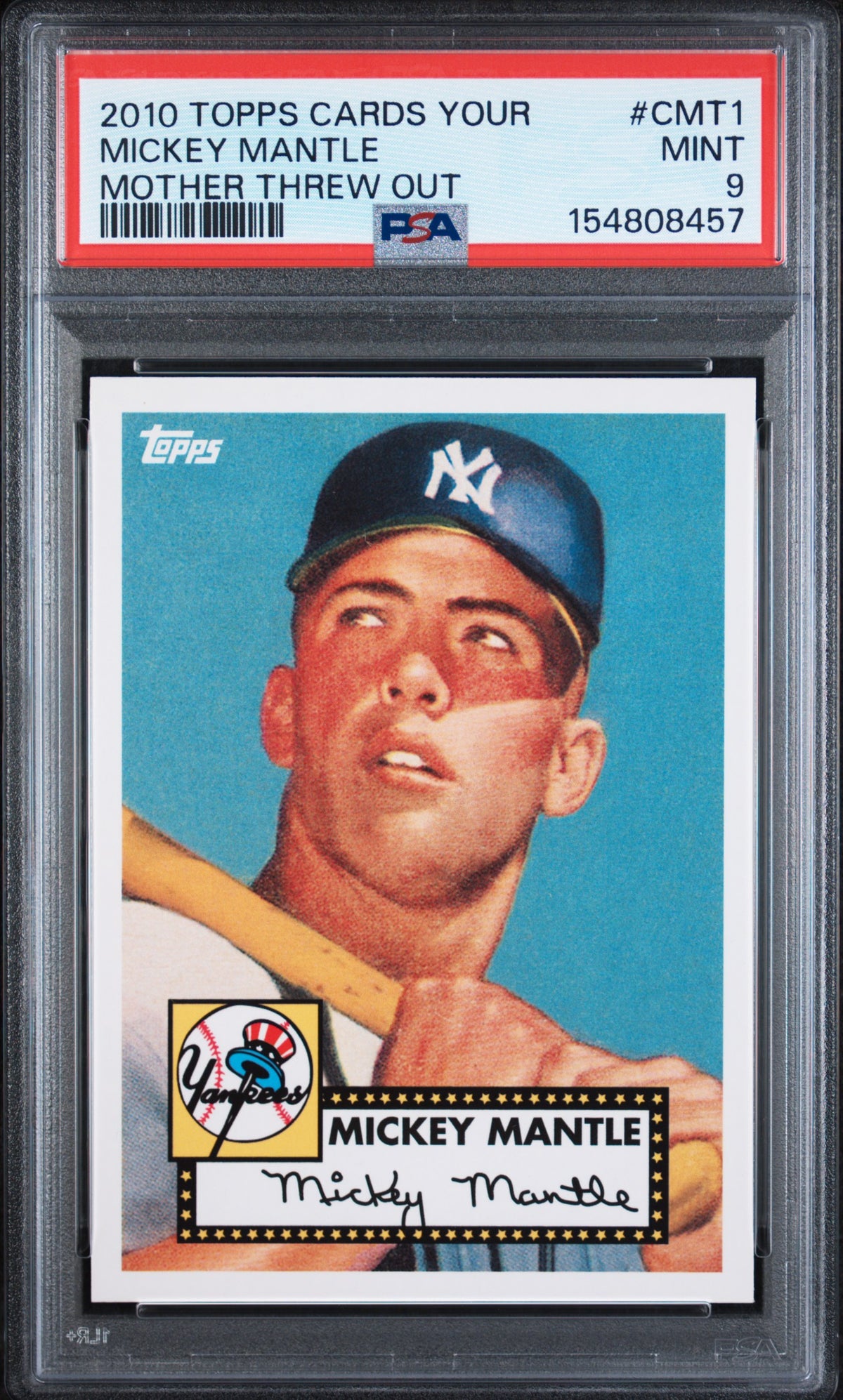 2010 Topps Cards Your Mom Threw Out Mickey Mantle #CMT1 PSA 9