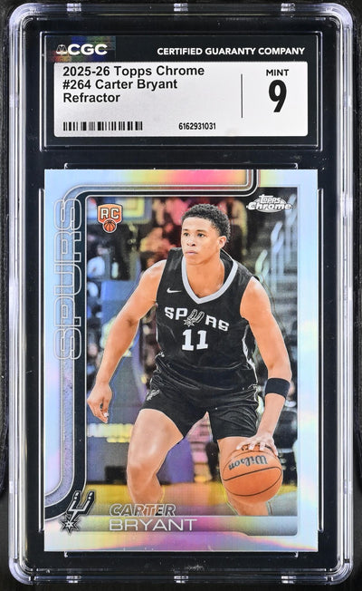 2025-26 Topps Chrome Carter Bryant #264 Refractor RC CGC 9