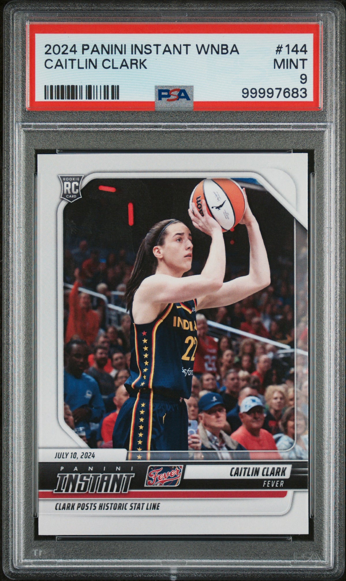 2024 Panini Instant WNBA Caitlin Clark #144 /14567 PSA 9