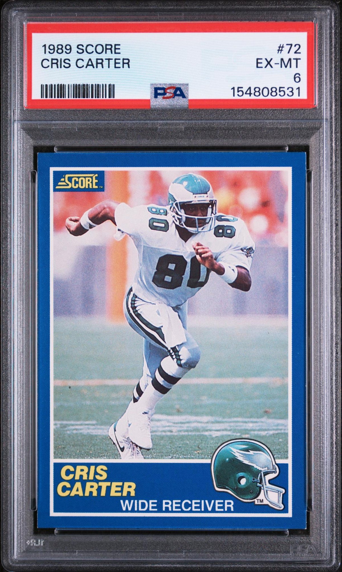 1989 Score Cris Carter #72 PSA 6