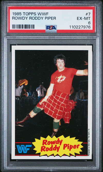 1985 Topps WWF Roddy Piper #7 PSA 6