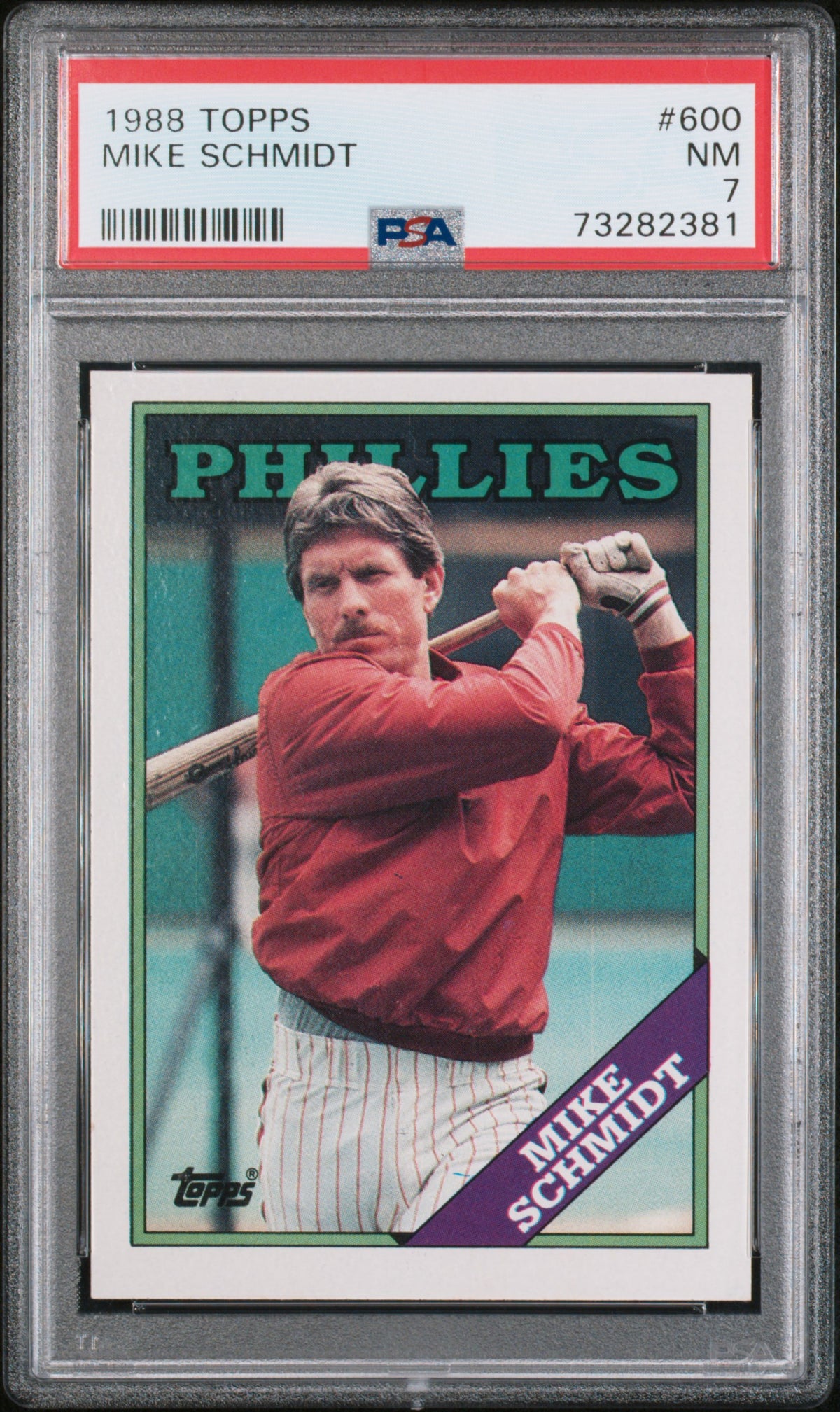 1988 Topps Mike Schmidt #600 PSA 7