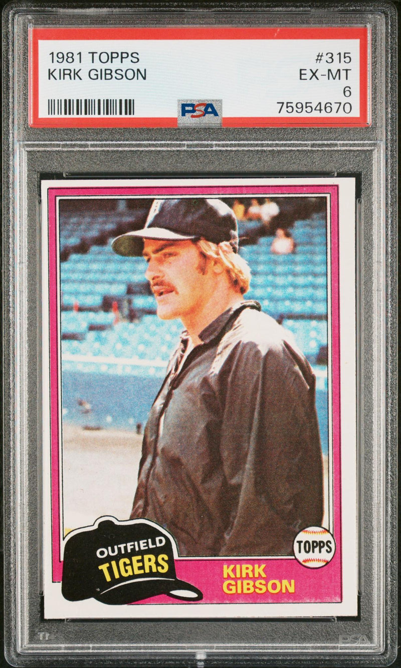 1981 Topps Kirk Gibson #315 PSA 6