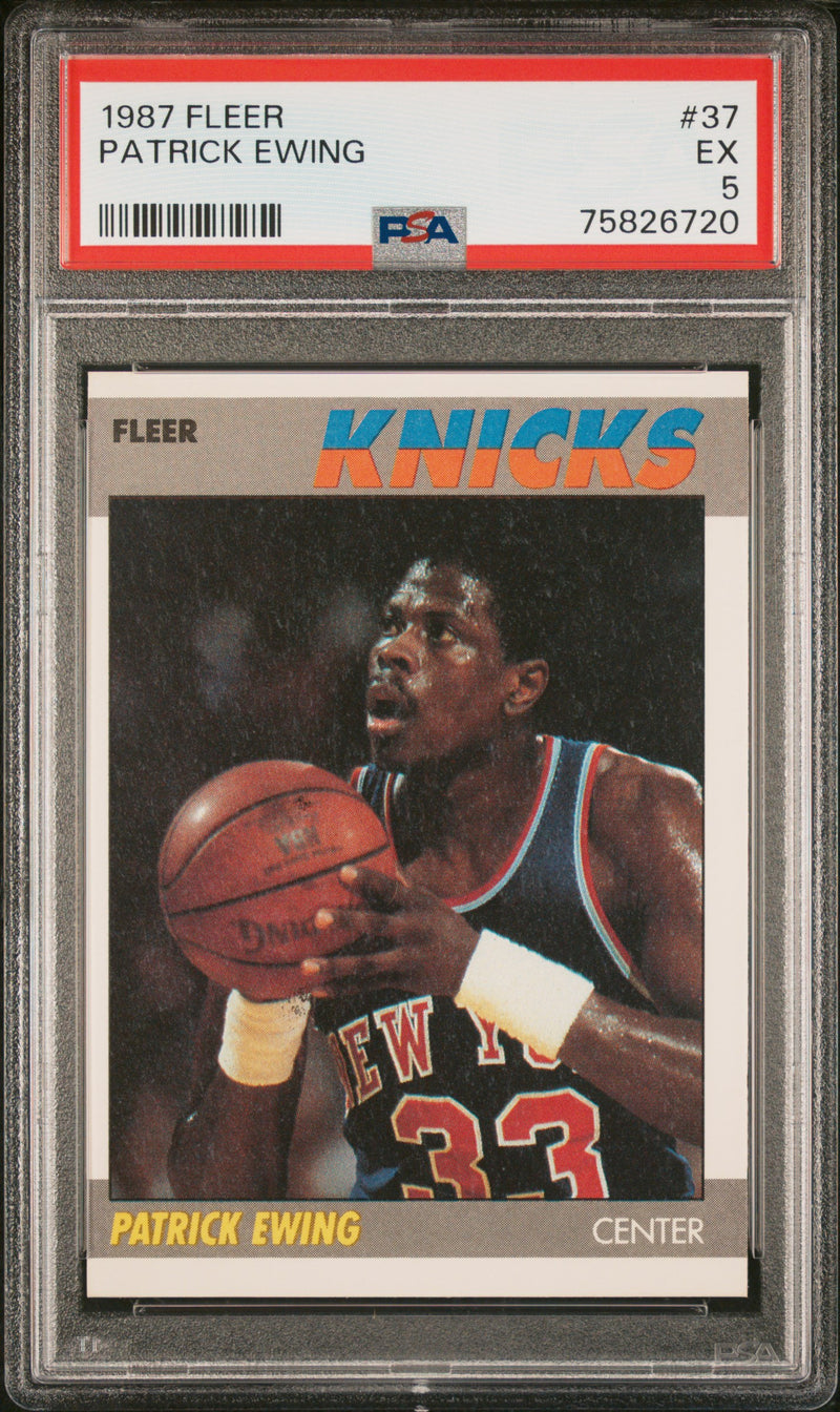 1987 Fleer Patrick Ewing #37 PSA 5