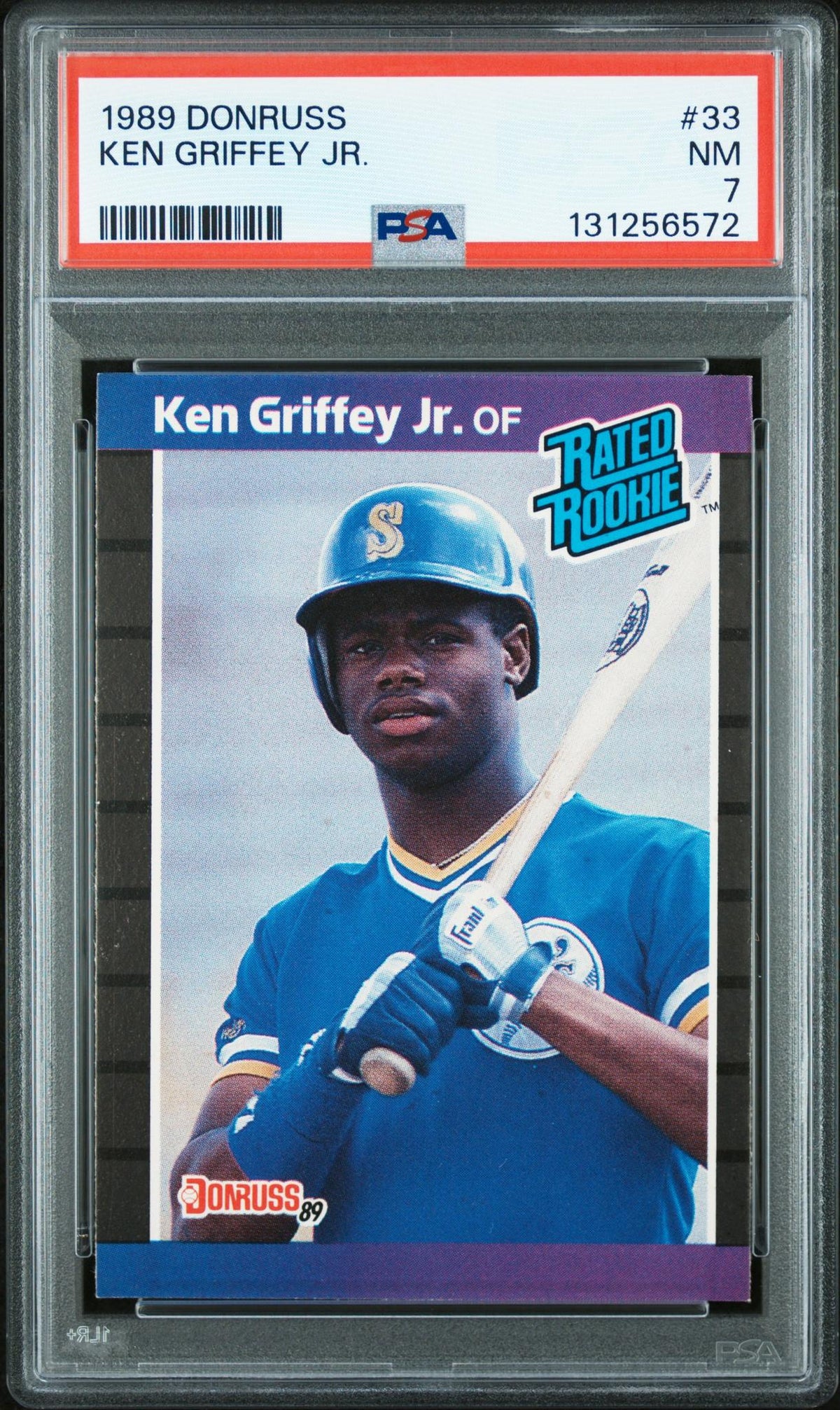 1989 Donruss Rated Rookie Ken Griffey Jr. #33 PSA 7