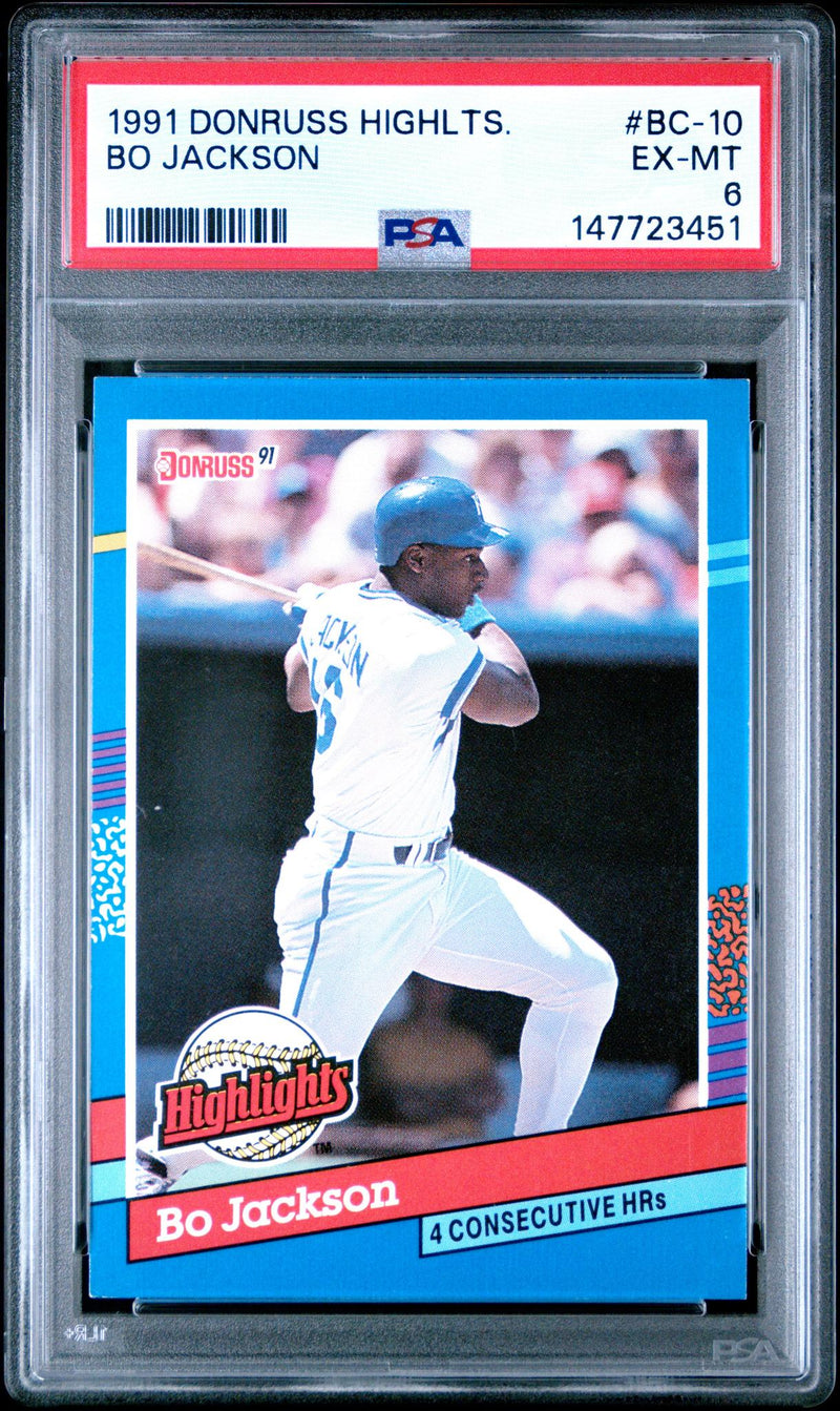1991 Panini Donruss Highlights Bo Jackson #BC10 PSA 6