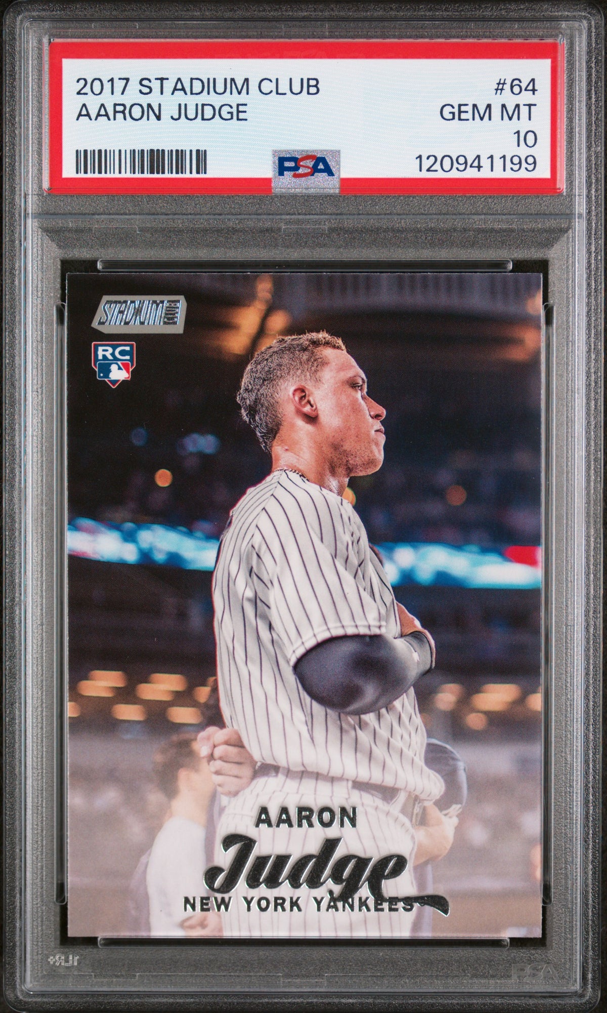 2017 Stadium Club Aaron Judge #64 Rookie PSA 10