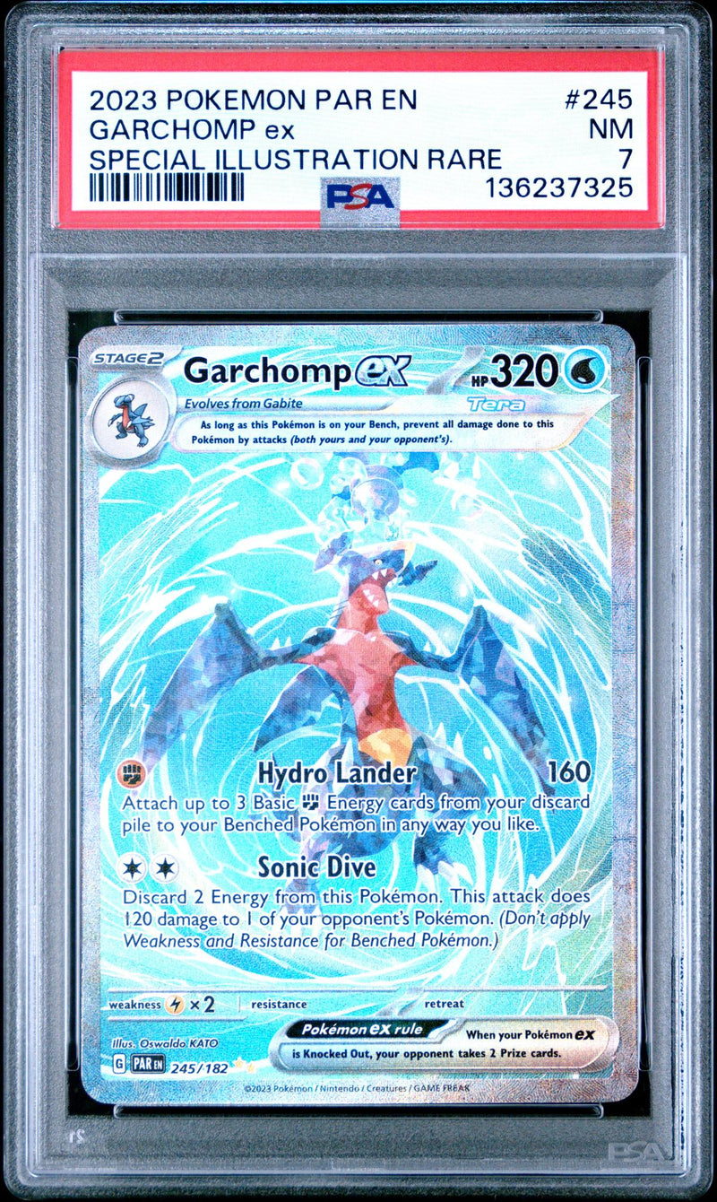 2023 Pokemon Scarlet and Violet Paradox Rift Special Illustration Rare Garchomp Ex #245 PSA 7