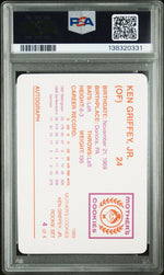 1989 Mother's Cookies Name On Back Showing Ken Griffey Jr. #4 PSA 6