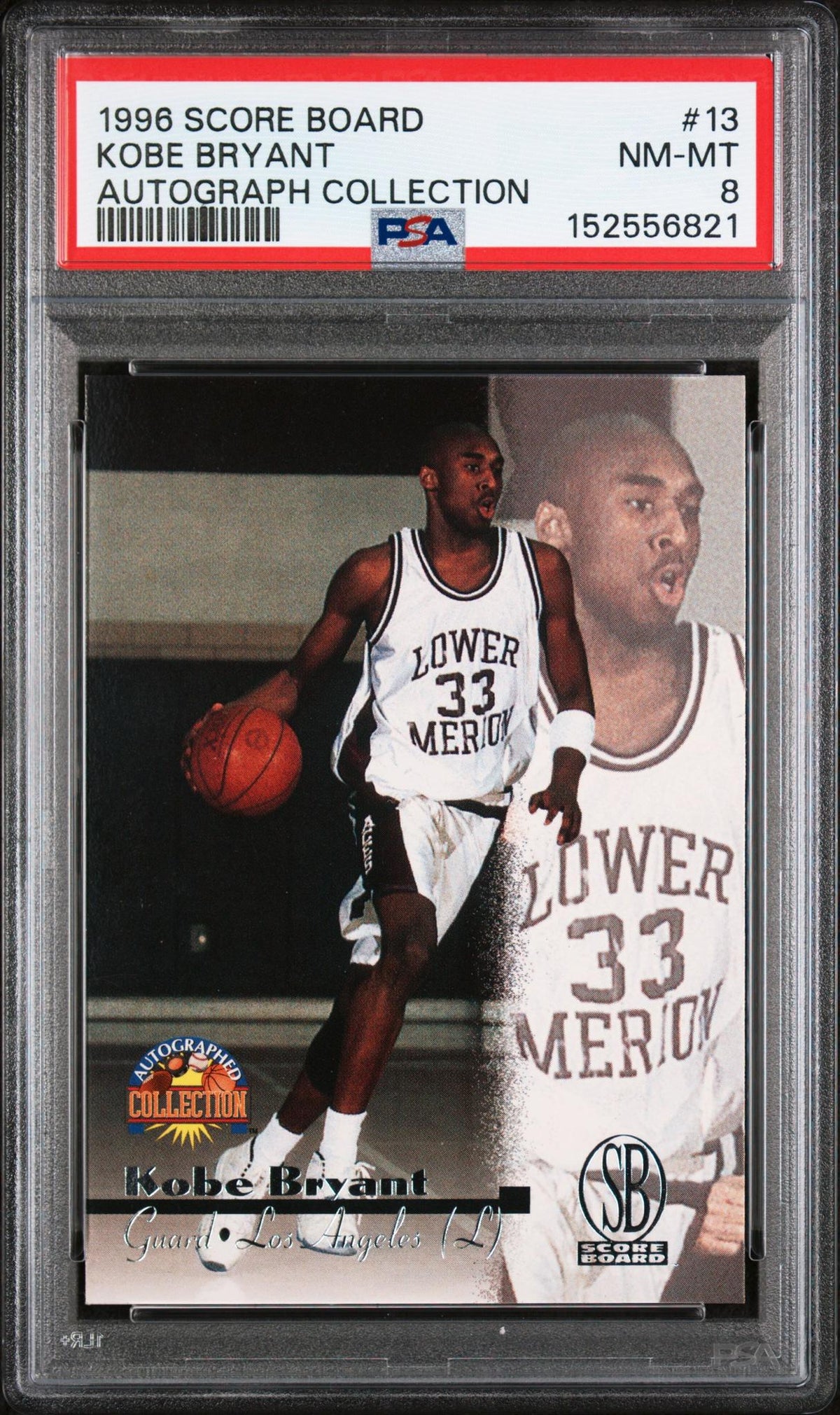 1996 Score Board Autograph Collection Kobe Bryant #13 PSA 8