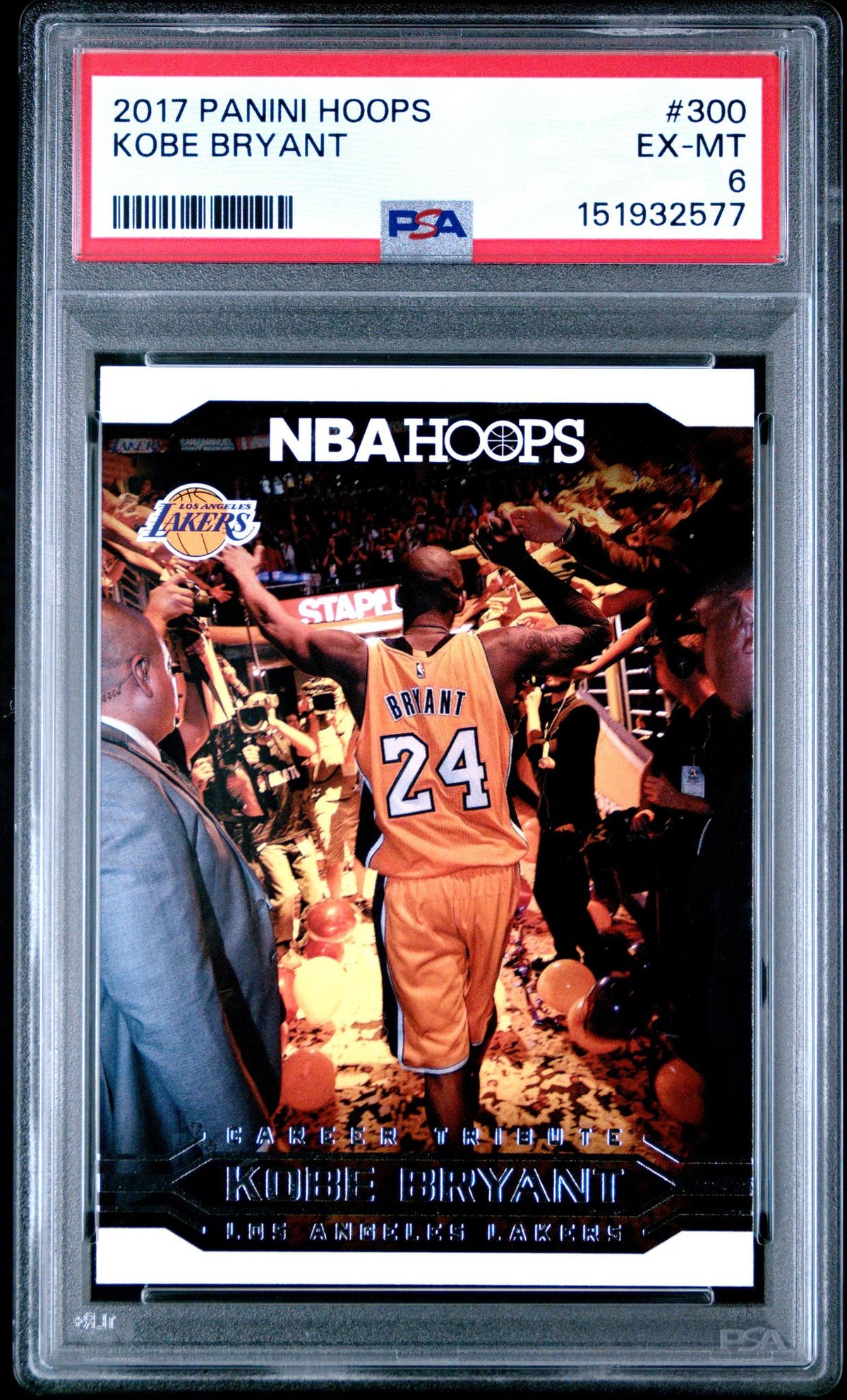 2017 Panini Hoops Kobe Bryant #300 PSA 6
