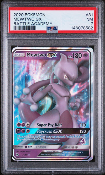 2020 Pokemon Battle Academy Mewtwo Gx #31 PSA 7