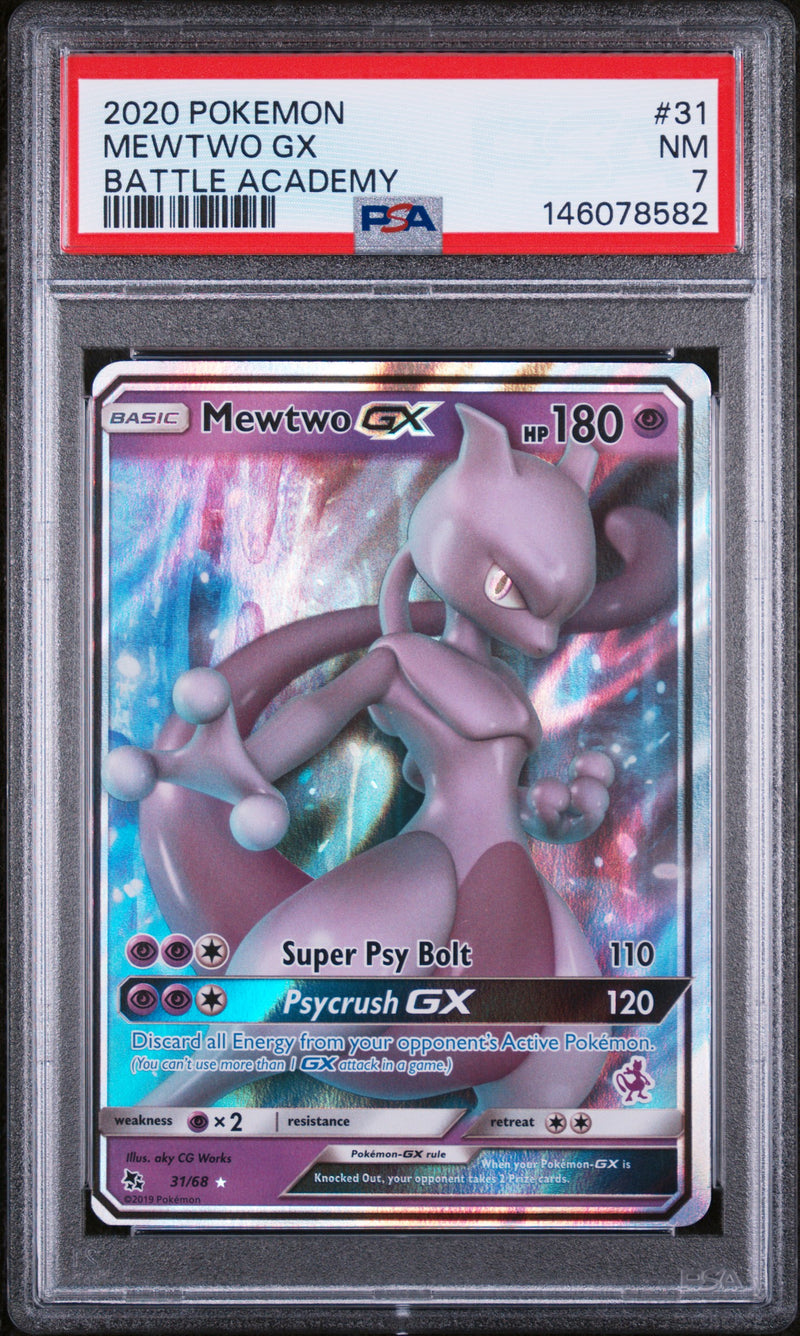 2020 Pokemon Battle Academy Mewtwo Gx #31 PSA 7