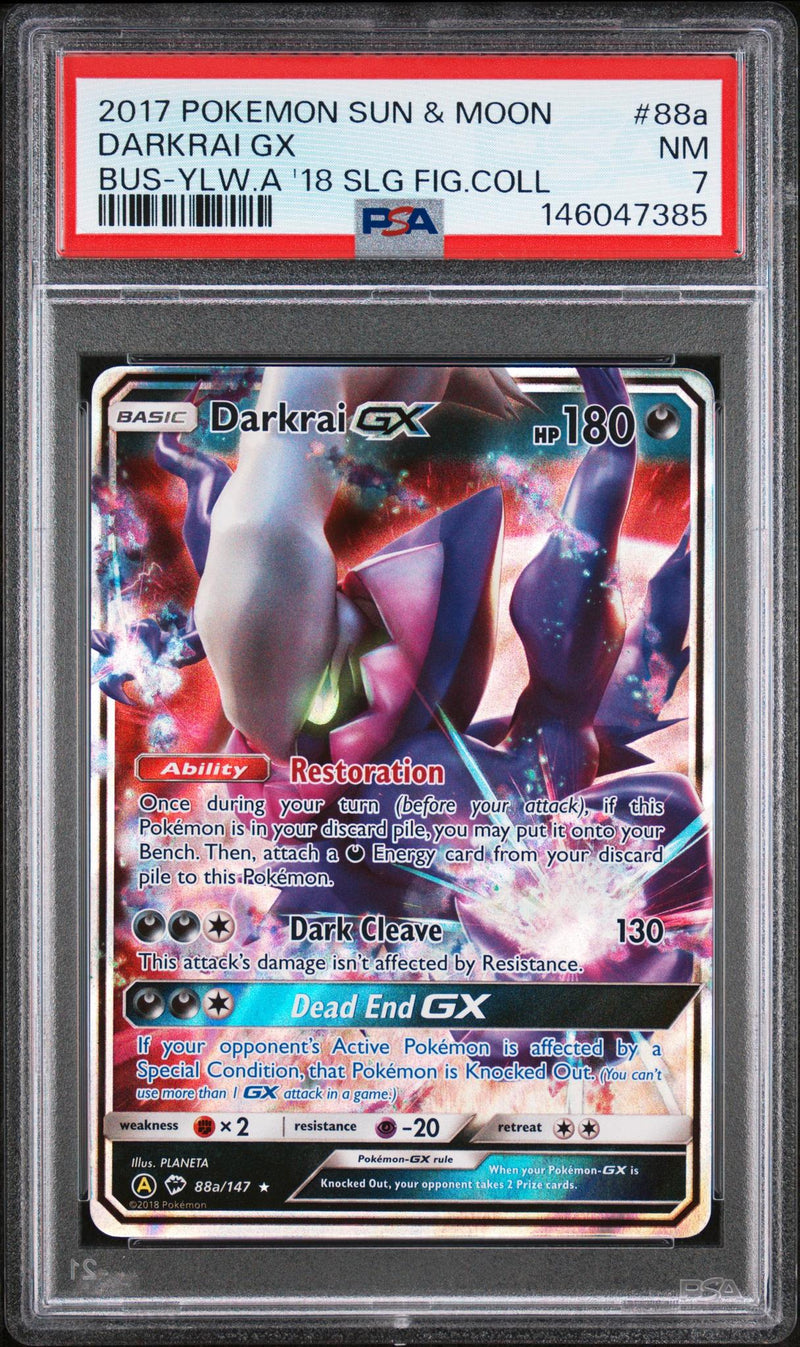 2017 Pokemon Sun and Moon Burning Shadows Yellow A '18 Shining Legends Figure Collection Darkrai Gx #88a PSA 7