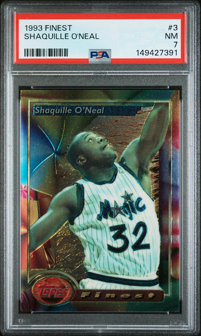 1993 Topps Finest Shaquille O'Neal #3 PSA 7