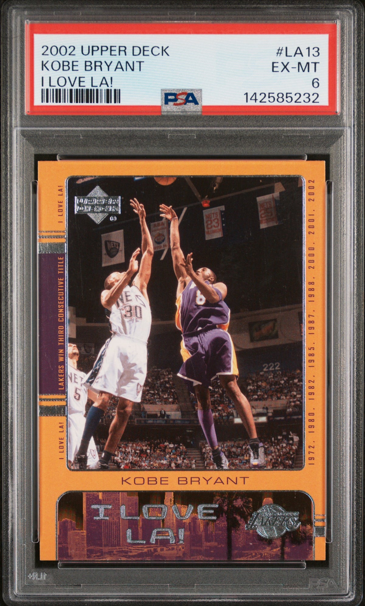 2002 Upper Deck I Love L.A. Kobe Bryant #LA13 PSA 6