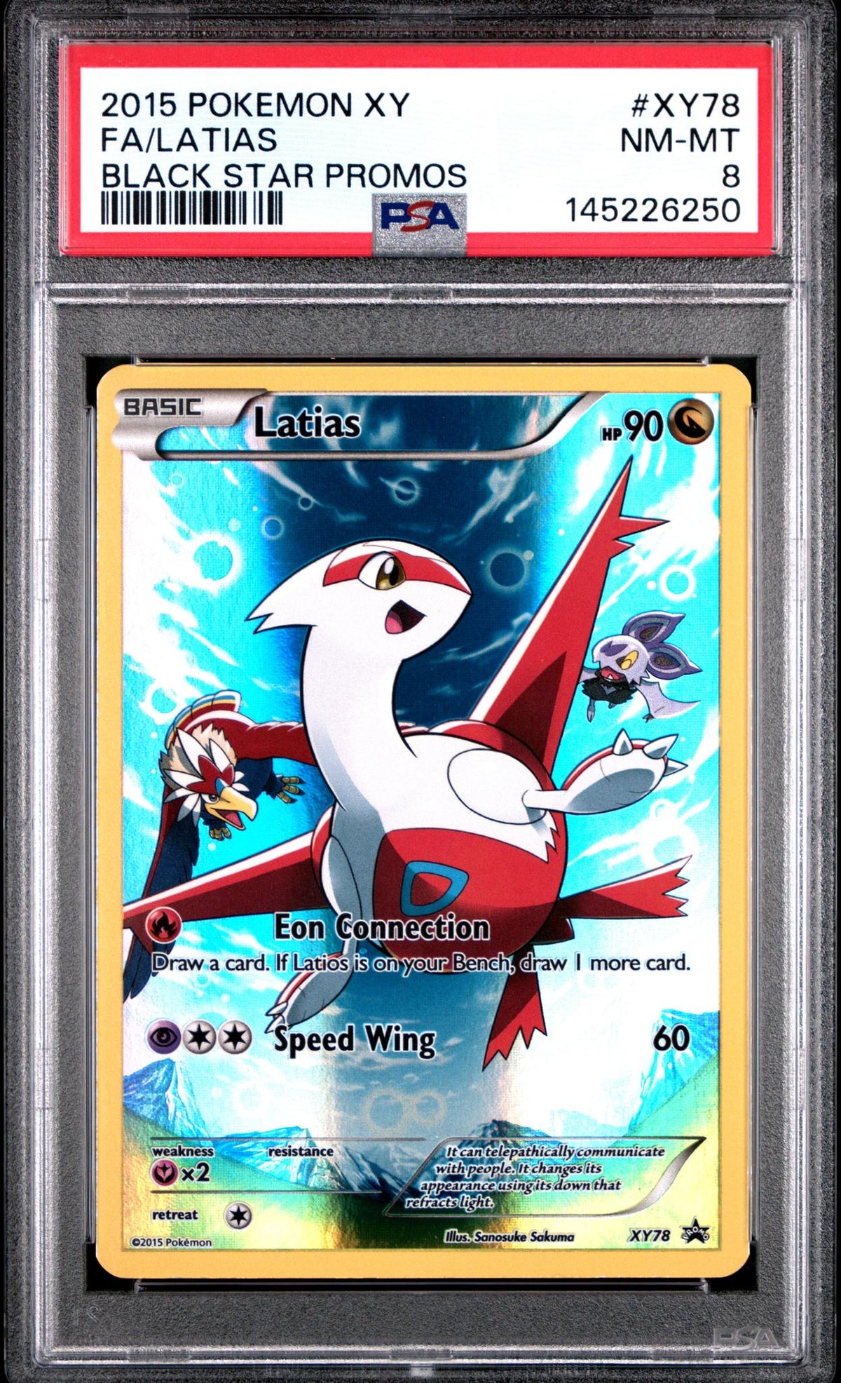 2015 Black Star Promos - XY English Pikachu Ex Legendary Collection Latias #XY78 PSA 8