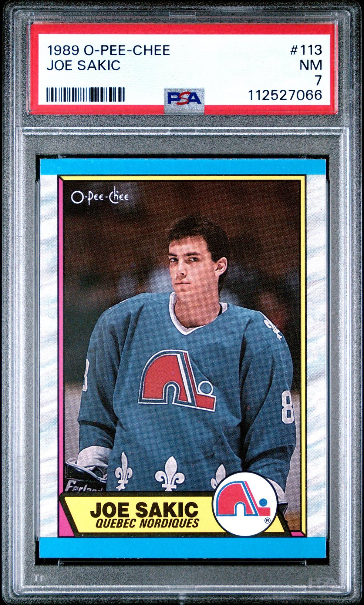 1989 O-Pee-Chee Joe Sakic #113 PSA 7