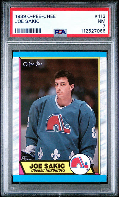 1989 O-Pee-Chee Joe Sakic #113 PSA 7