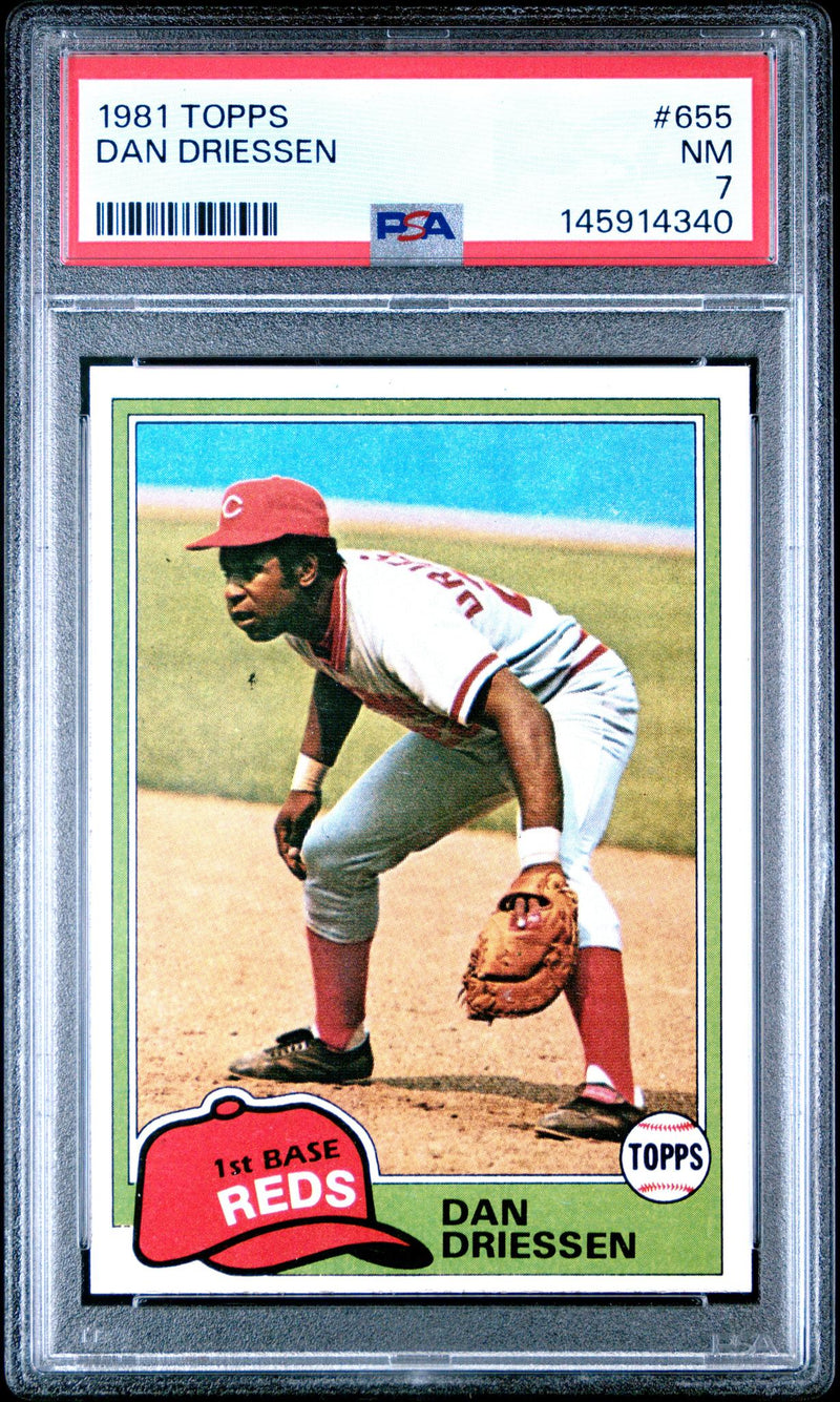1981 Topps Daniel Driessen #655 PSA 7