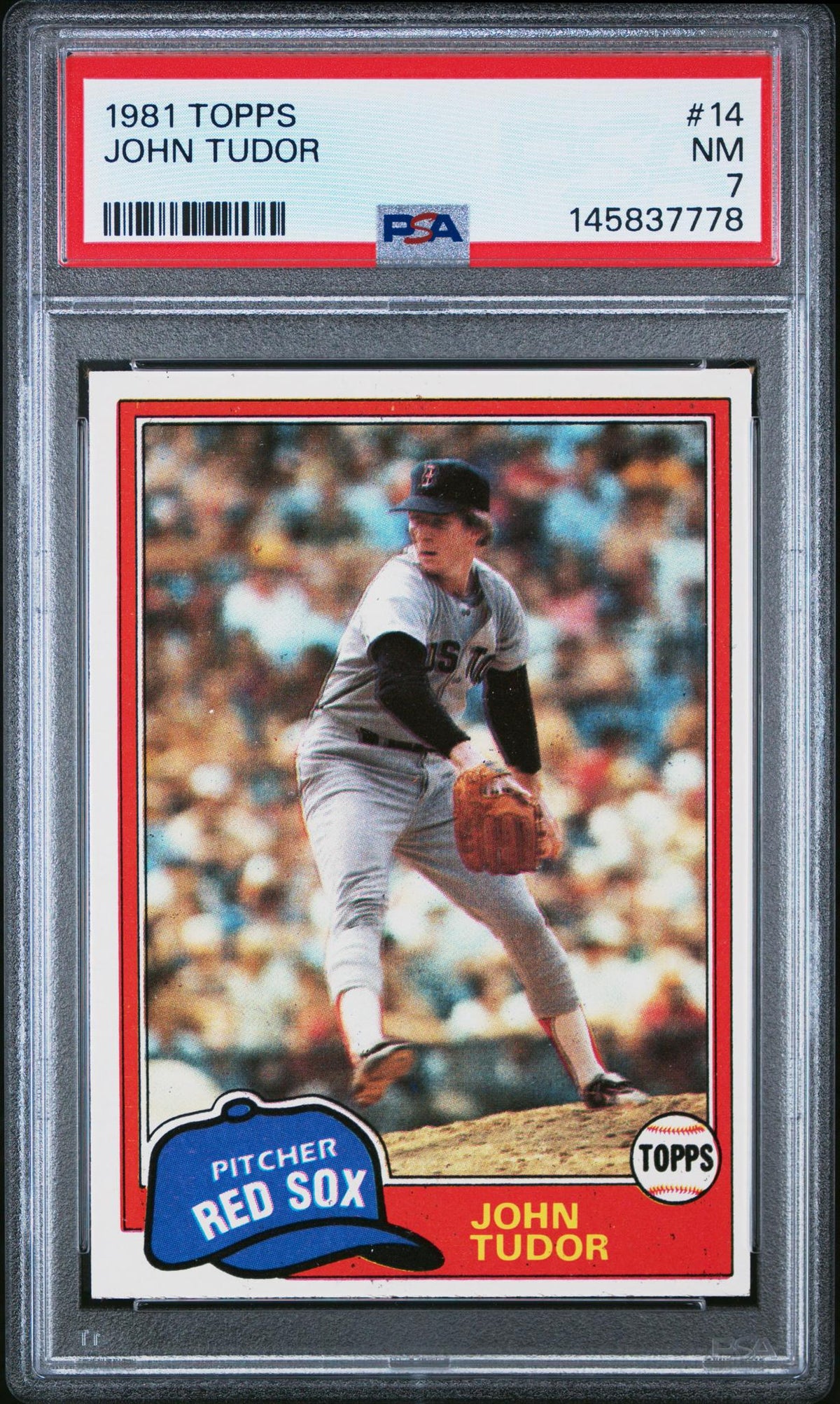 1981 Topps John Tudor #14 PSA 7
