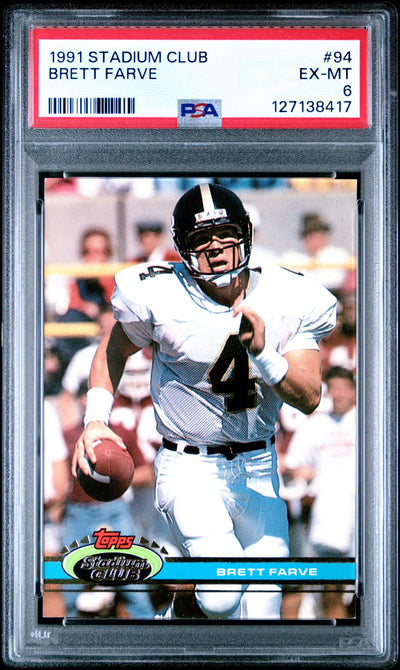 1991 Stadium Club Brett Favre #94 PSA 6