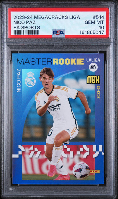 2023 Panini Megacracks Laliga Ea Sports Master Rookie Nico Paz #514 PSA 10