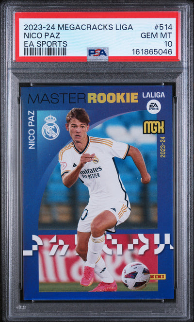 2023 Panini Megacracks Laliga Ea Sports Master Rookie Nico Paz #514 PSA 10