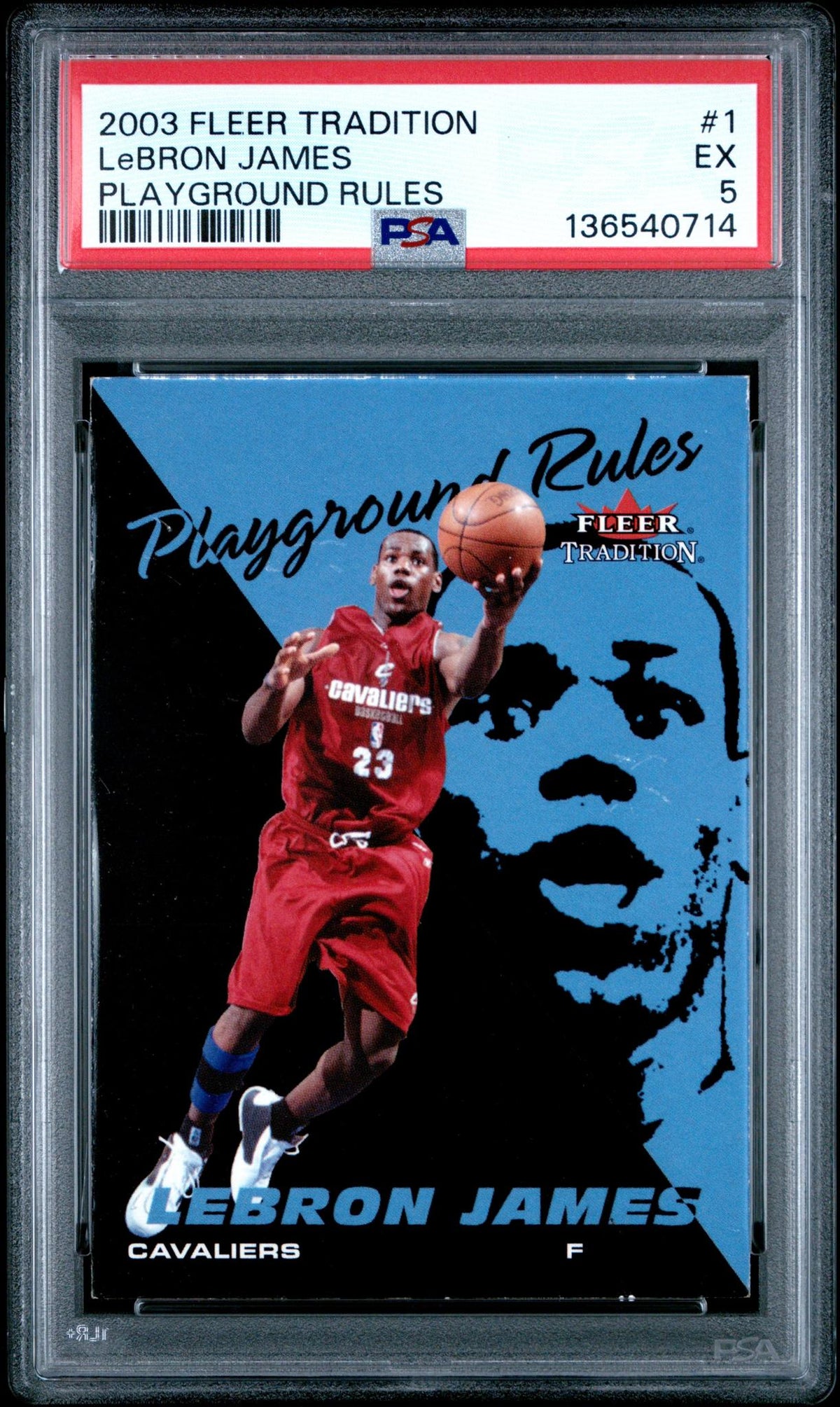 2003 Fleer Tradition Playground Rules LeBron James #1 PSA 5