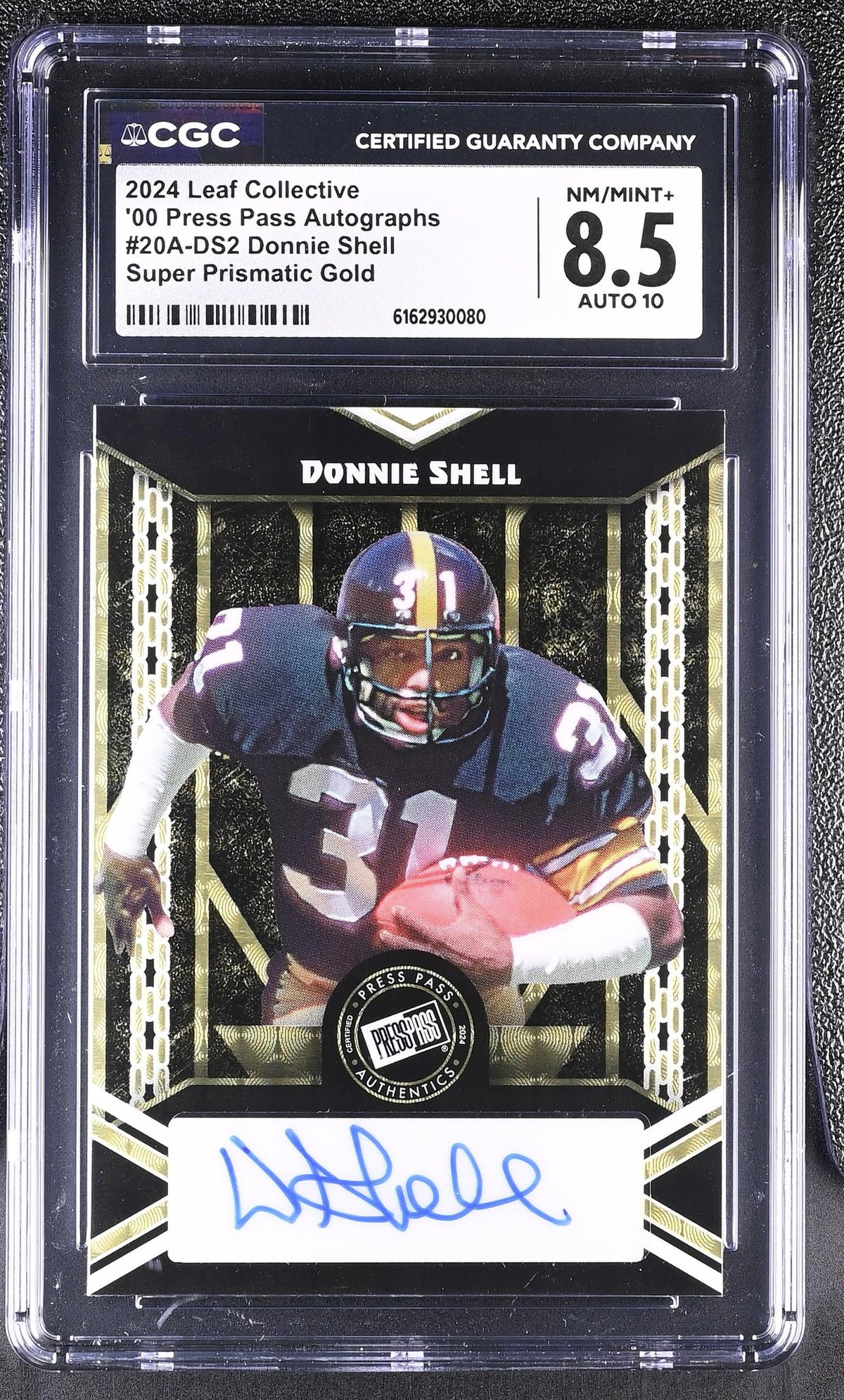 2024 Press Pass Autographs #20A-DS2 Donnie Shell Auto CGC 8.5