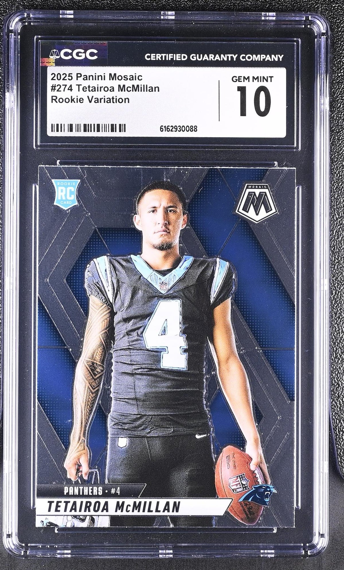 2025 Mosaic #274 Tetairoa McMillan Rookie Variation CGC 10