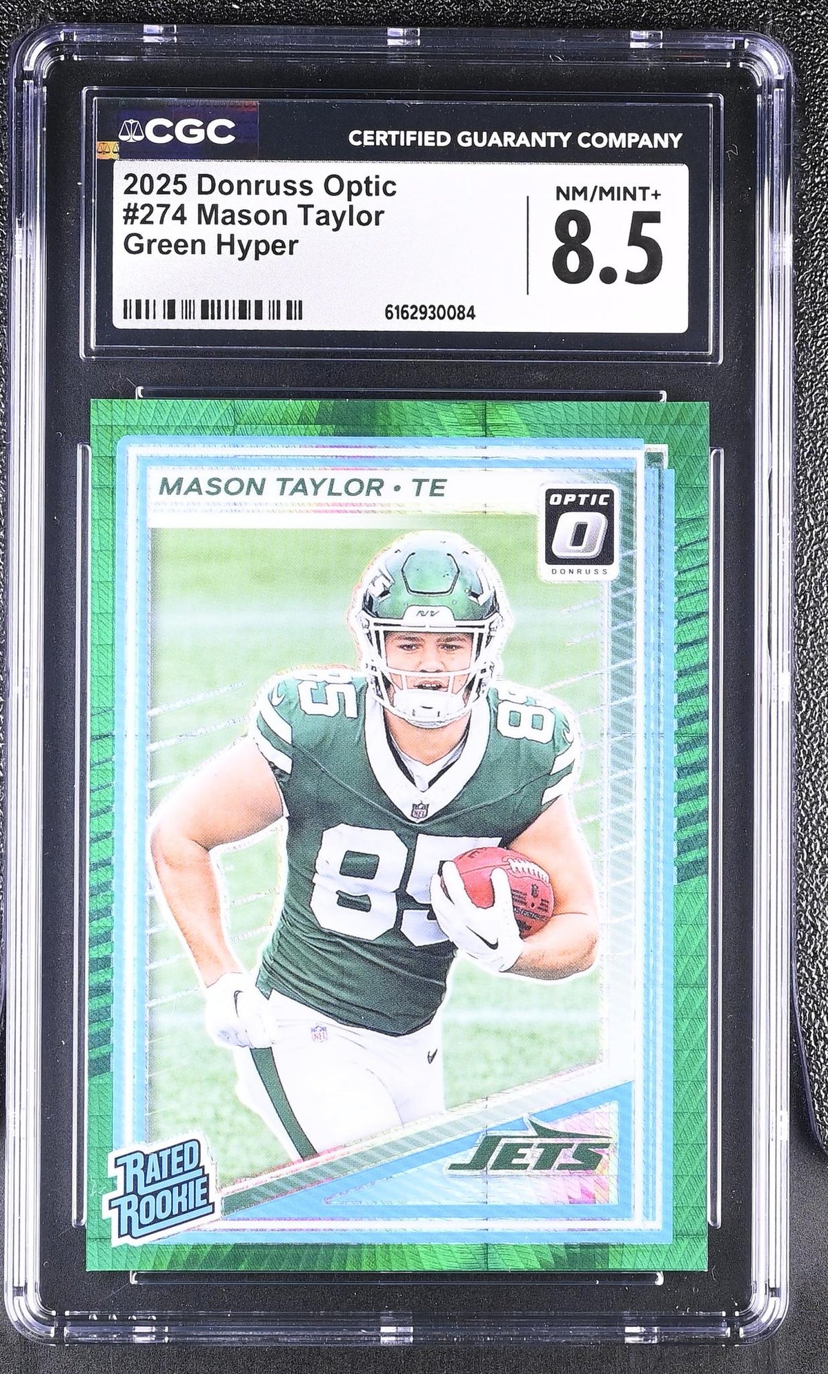2025 Donruss Optic #274 Mason Taylor Green Hyper CGC 8.5