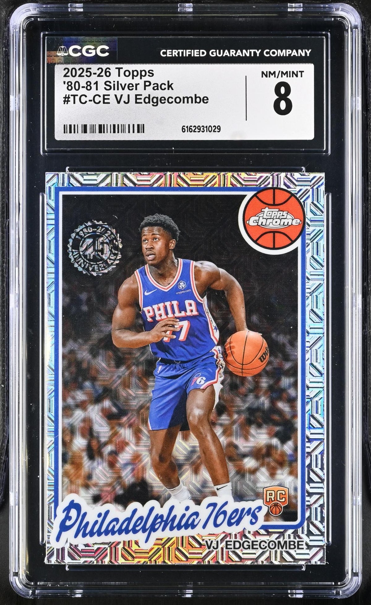 2025 Topps Chrome #TC-CE VJ Edgecombe '80-81 Silver Pack CGC 8