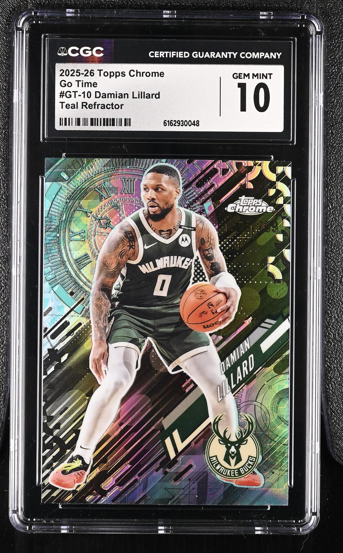 2025 Topps Chrome #GT-10 Damian Lillard Go Time CGC 10