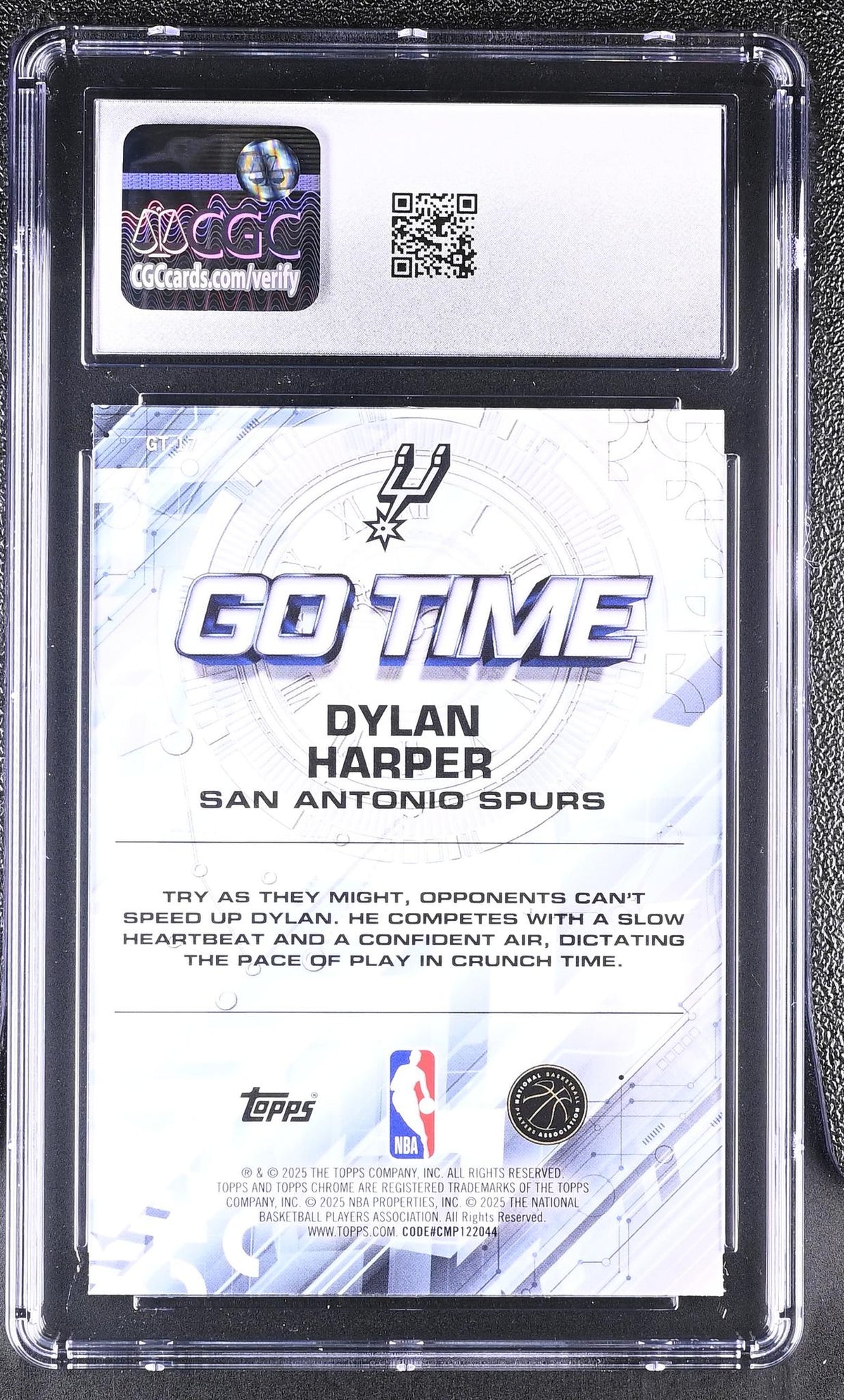 2025 Topps Chrome #GT-17 Dylan Harper Go Time CGC 10