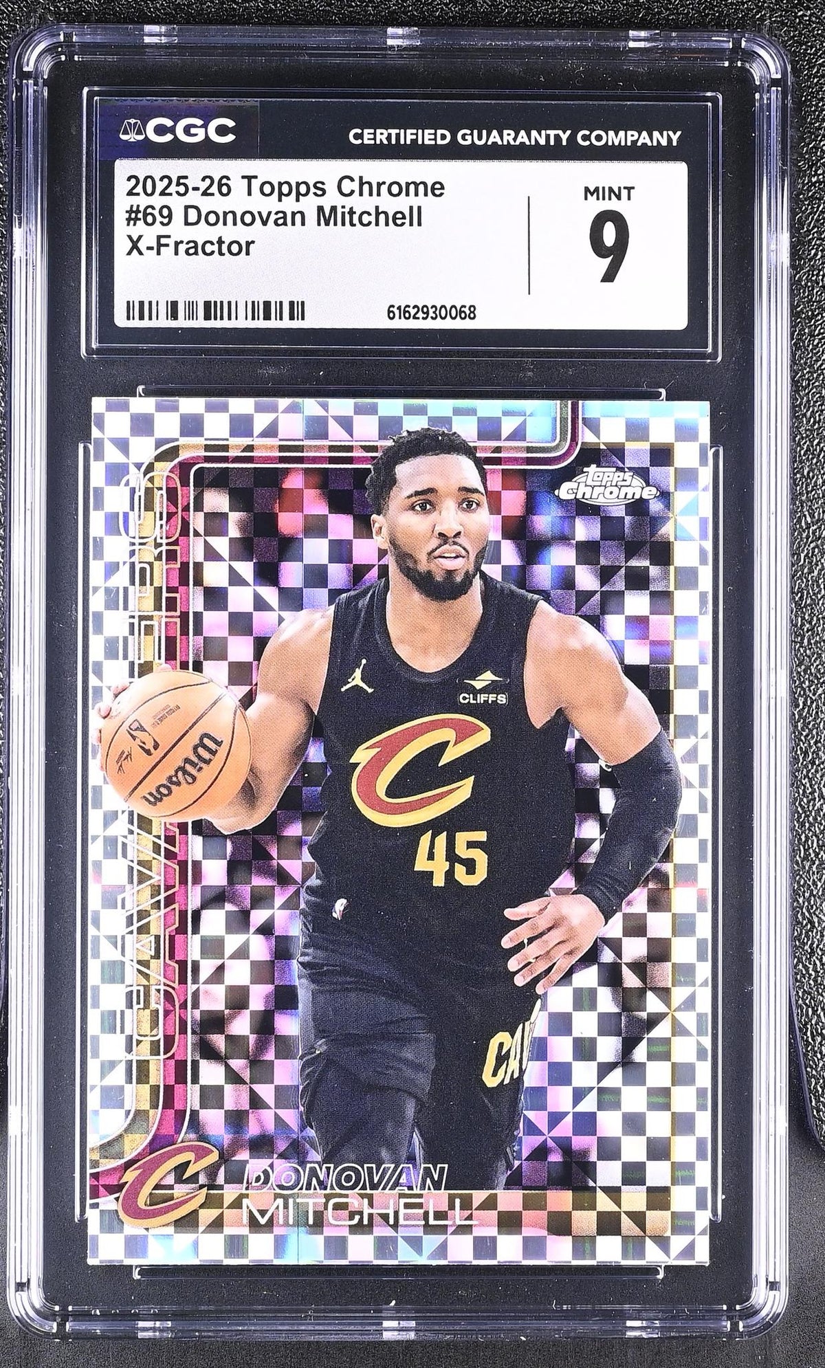 2025 Topps Chrome #69 Donovan Mitchell X-Fractor CGC 9
