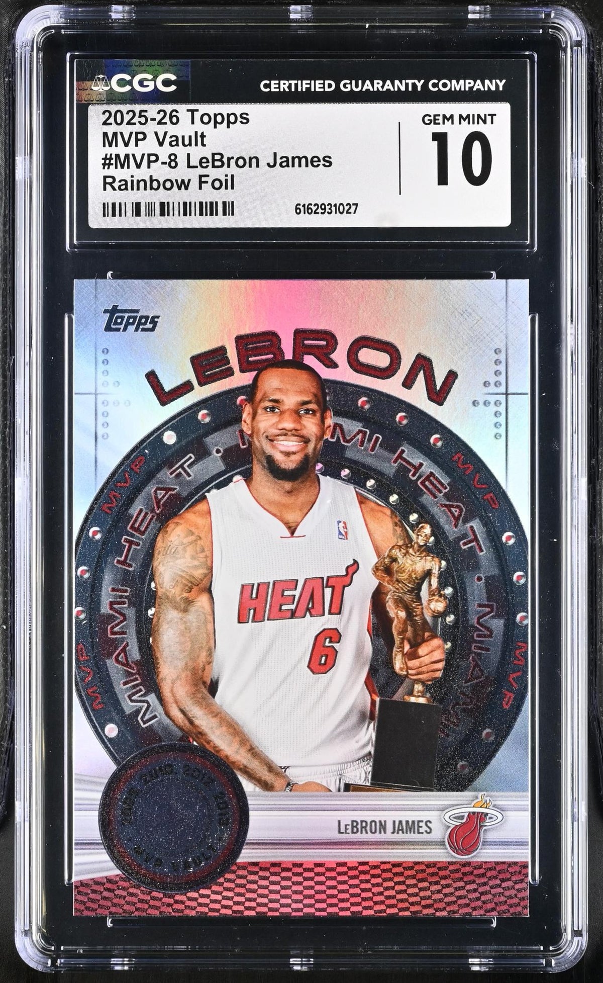 2025 Topps #MVP-8 LeBron James MVP Vault CGC 10